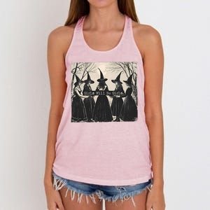 Girls Will Be Girls Halloween Witch Women's Knotted Racerback Tank