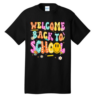 Groovy Welcome Back To School Teachers Tall T-Shirt