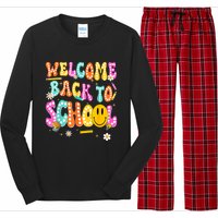 Groovy Welcome Back To School Teachers Long Sleeve Pajama Set