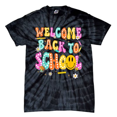 Groovy Welcome Back To School Teachers Tie-Dye T-Shirt