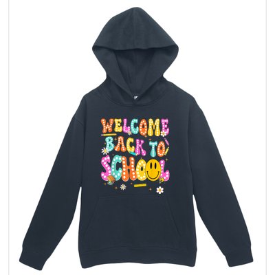 Groovy Welcome Back To School Teachers Urban Pullover Hoodie