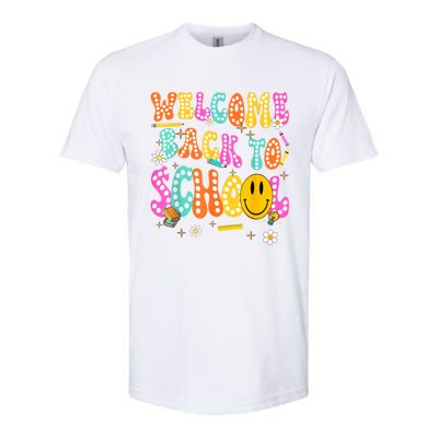 Groovy Welcome Back To School Teachers Softstyle CVC T-Shirt