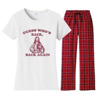 Guess Who's Back? Back Again Happy Easter! Jesus Christ Women's Flannel Pajama Set