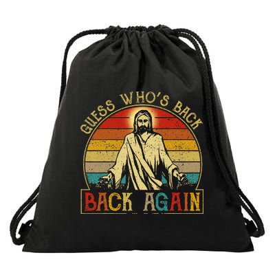 Guess Whos Back Jesus Easter Funny Religious Drawstring Bag