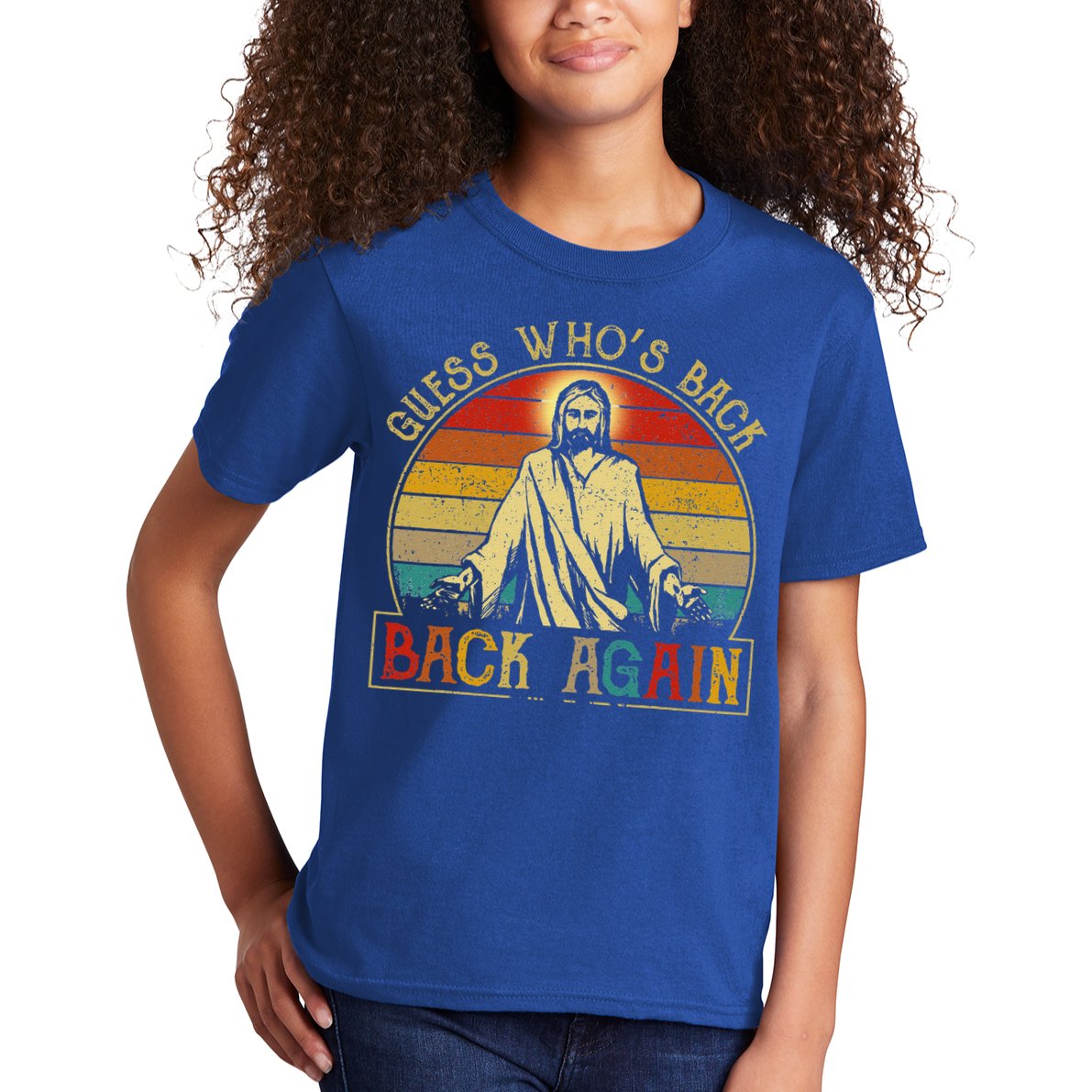 Guess Whos Back Jesus Easter Funny Religious Kids T-Shirt