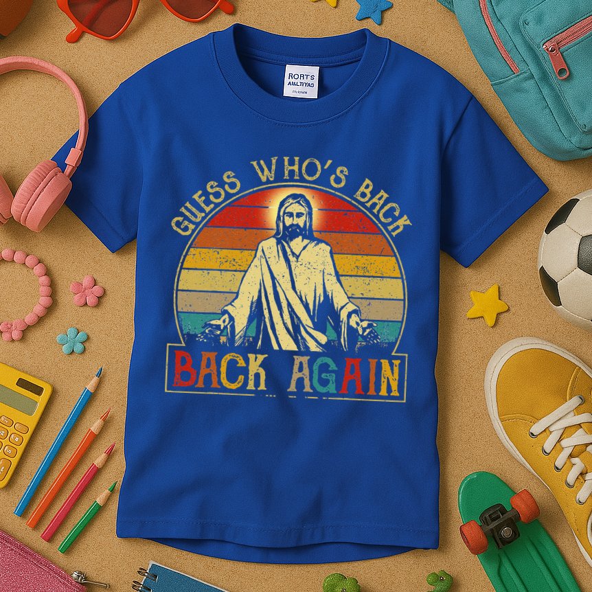 Guess Whos Back Jesus Easter Funny Religious Kids T-Shirt