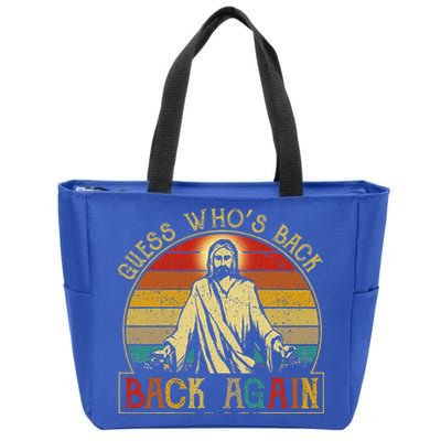 Guess Whos Back Jesus Easter Funny Religious Zip Tote Bag