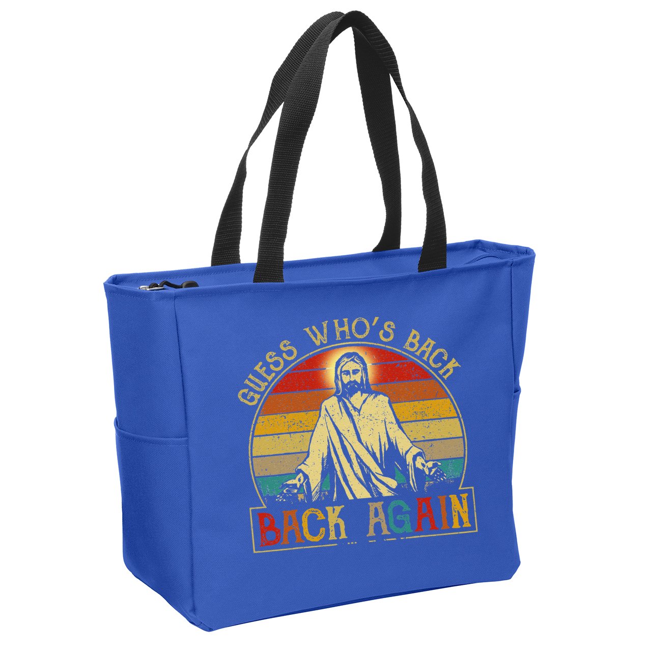 Guess Whos Back Jesus Easter Funny Religious Zip Tote Bag