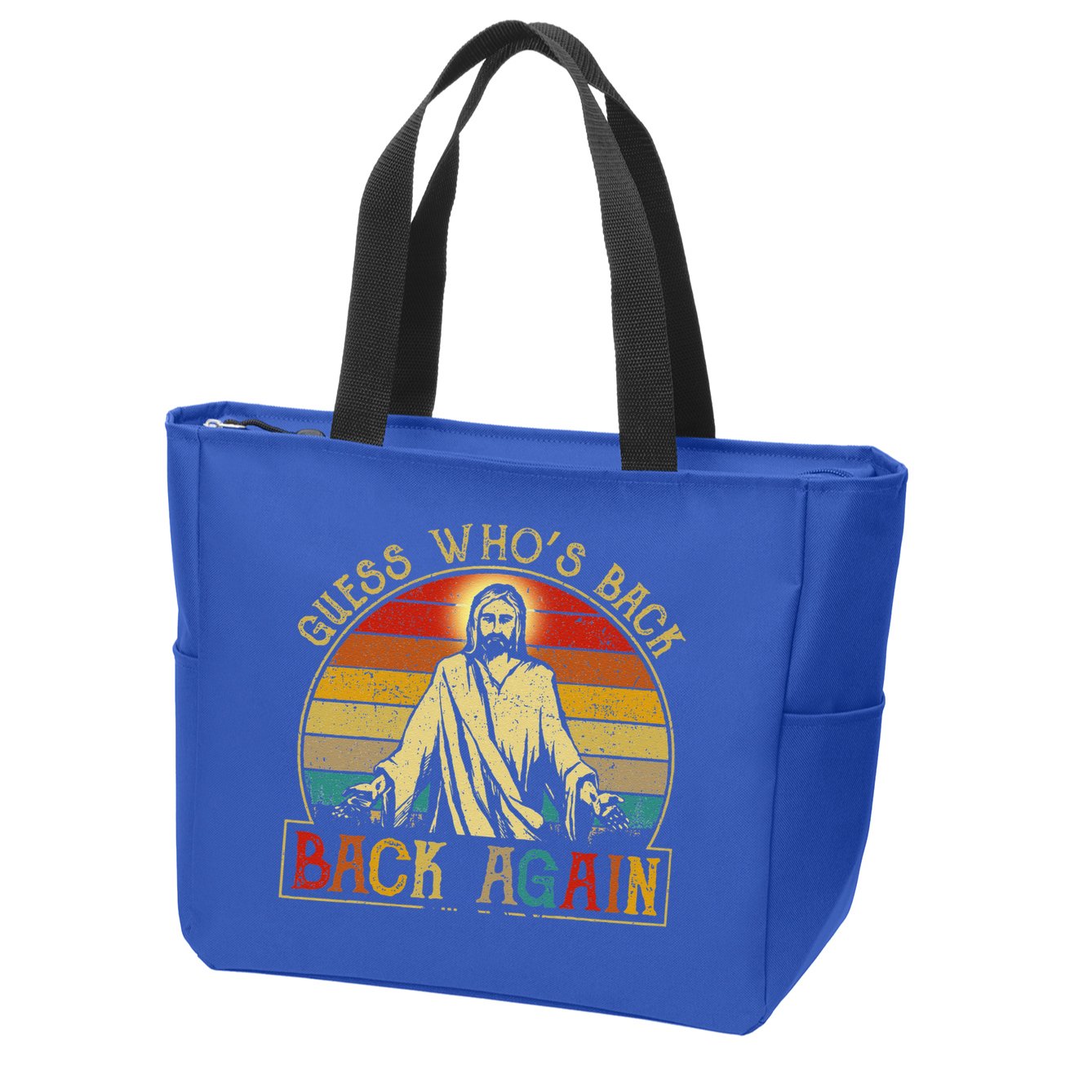 Guess Whos Back Jesus Easter Funny Religious Zip Tote Bag