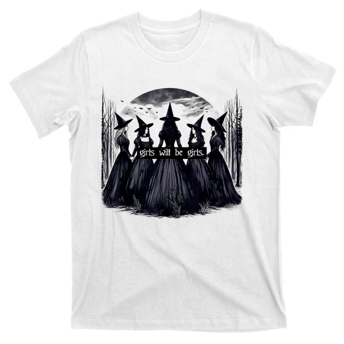 Girl Will Be Witch Halloween Funny Witchy Vibes T-Shirt