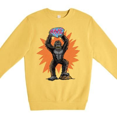 Gorilla With Big Diamond Premium Crewneck Sweatshirt