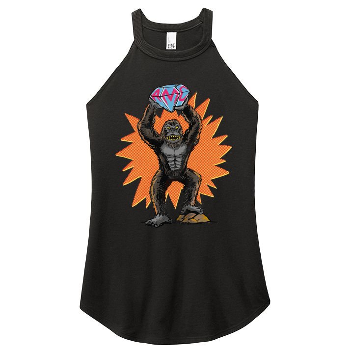 Gorilla With Big Diamond Women's Perfect Tri Rocker Tank
