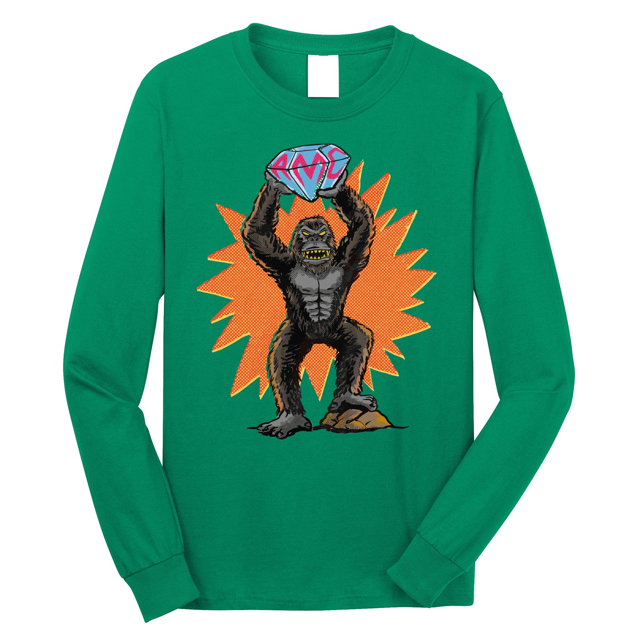 Gorilla With Big Diamond Long Sleeve Shirt
