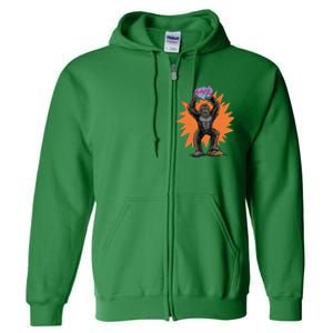 Gorilla With Big Diamond Full Zip Hoodie