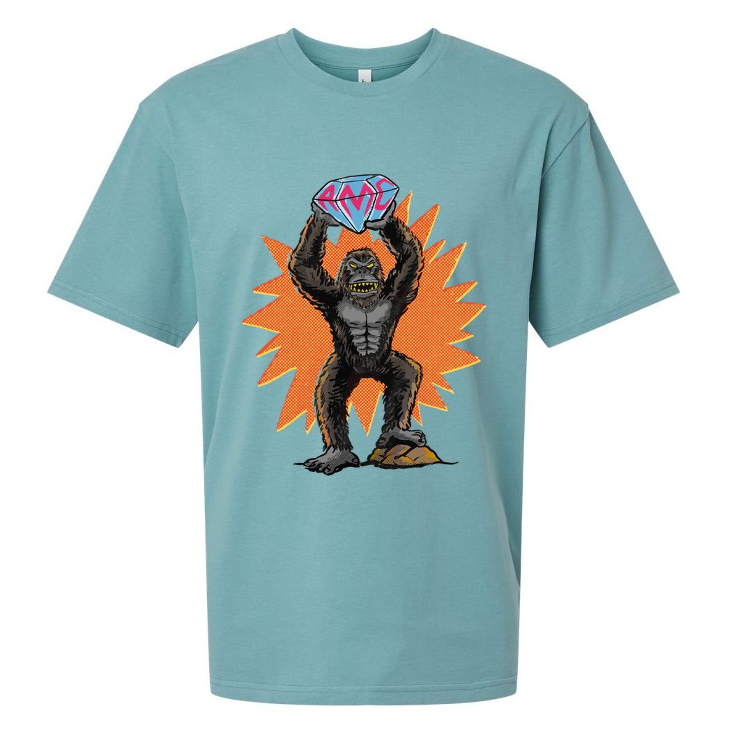Gorilla With Big Diamond Sueded Cloud Jersey T-Shirt