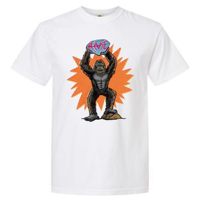 Gorilla With Big Diamond Garment-Dyed Heavyweight T-Shirt