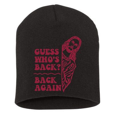 Guess Who's Back Back Again Happy Easter! Jesus Christian Short Acrylic Beanie