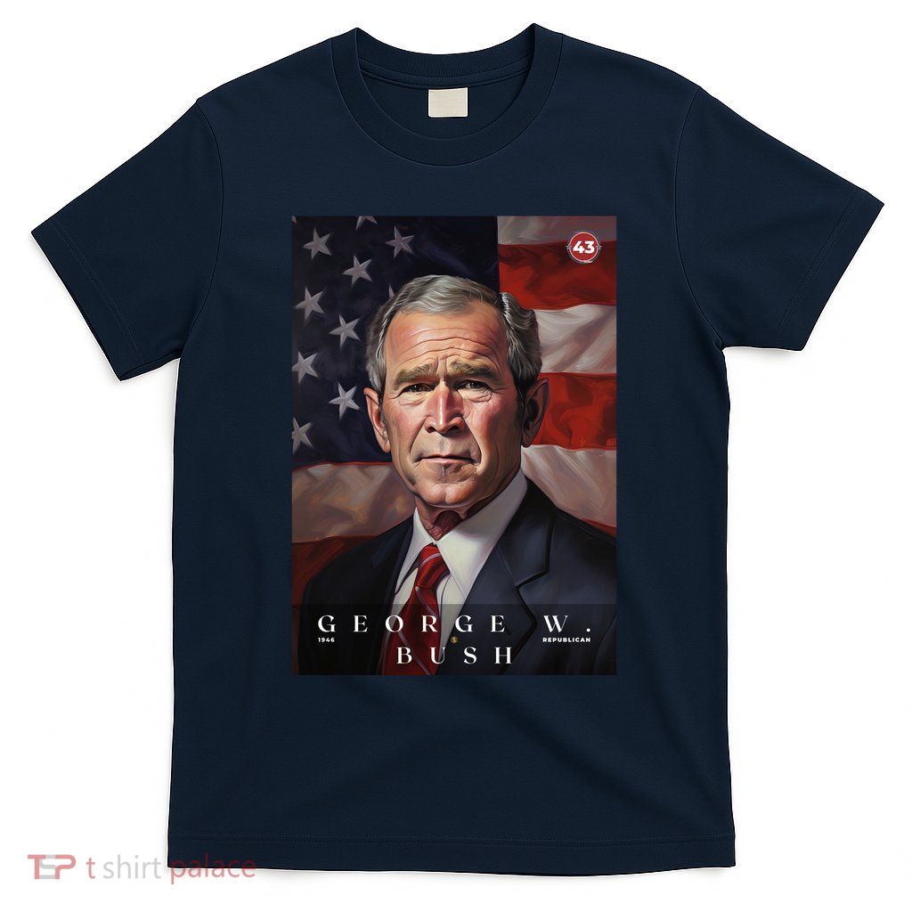 George W. Bush 43rd President Of The United States Portrait T-Shirt
