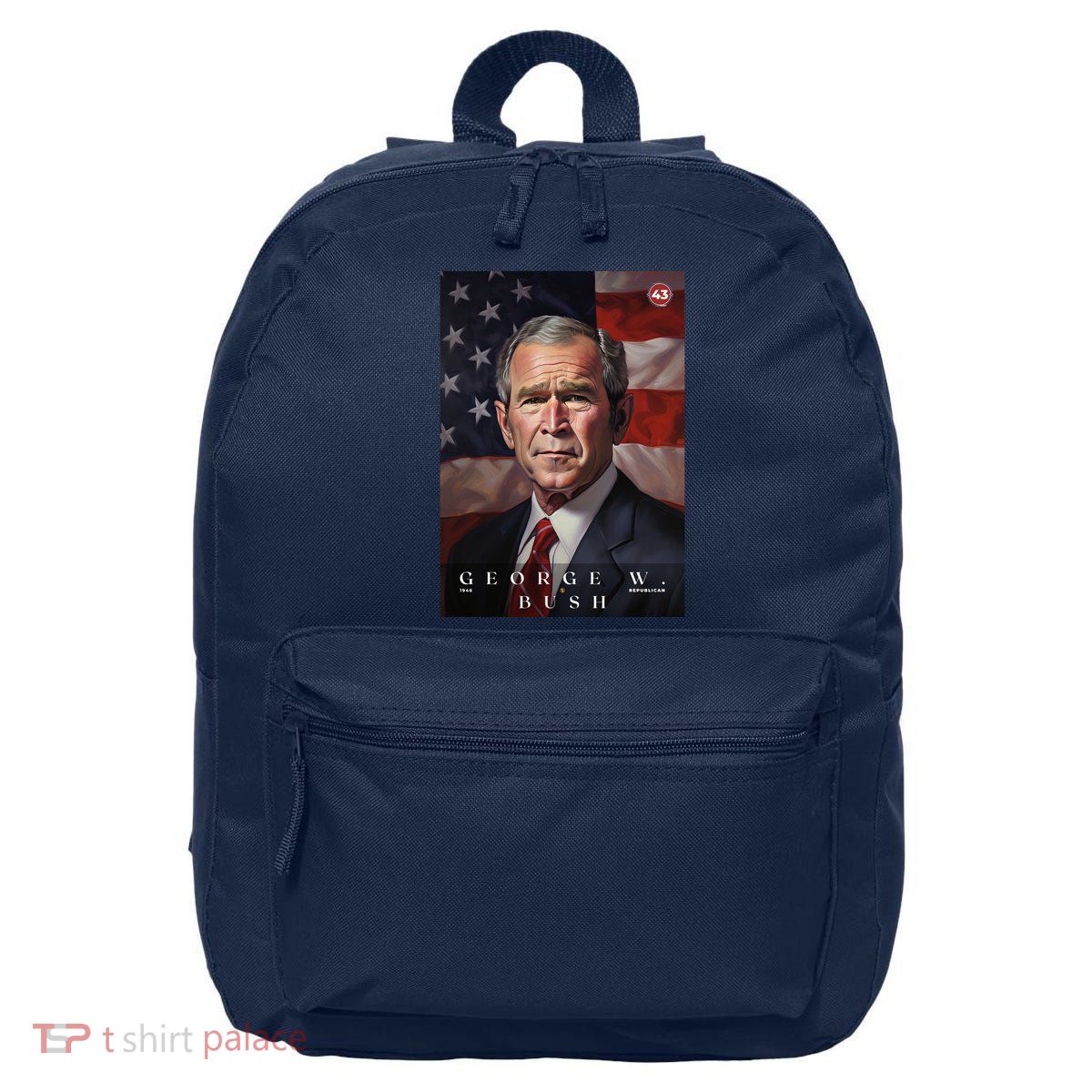 George W. Bush 43rd President Of The United States Portrait 16 in Basic Backpack