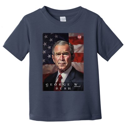 George W. Bush 43rd President Of The United States Portrait Toddler T-Shirt