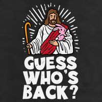 Guess Whos Back Jesus Easter Funny Religious 7 Panel Mesh Trucker Snapback Hat