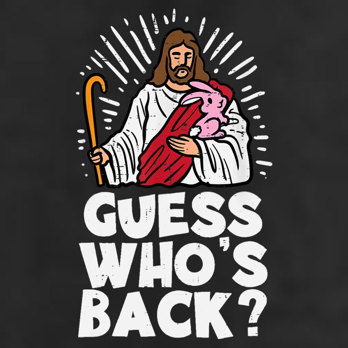 Guess Whos Back Jesus Easter Funny Religious 7 Panel Mesh Trucker Snapback Hat