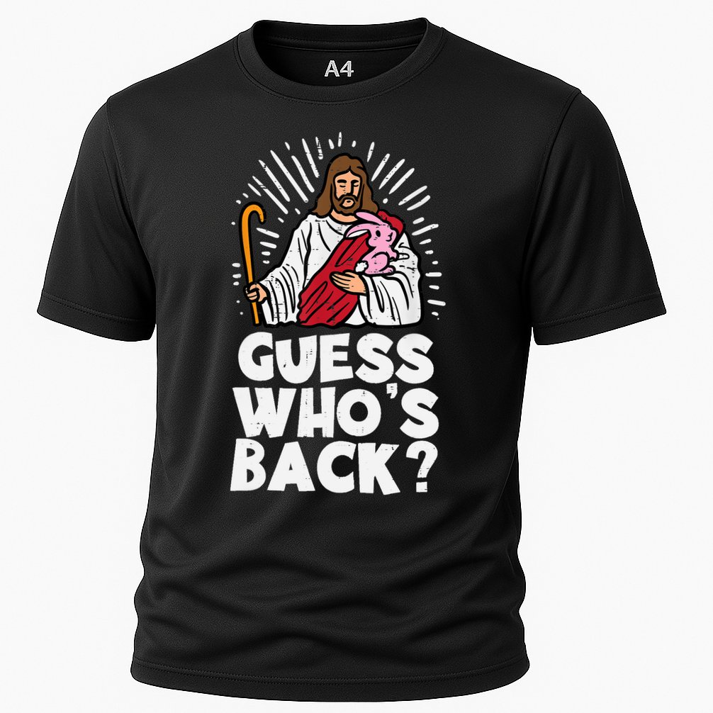 Guess Whos Back Jesus Easter Funny Religious Cooling Performance Crew T-Shirt