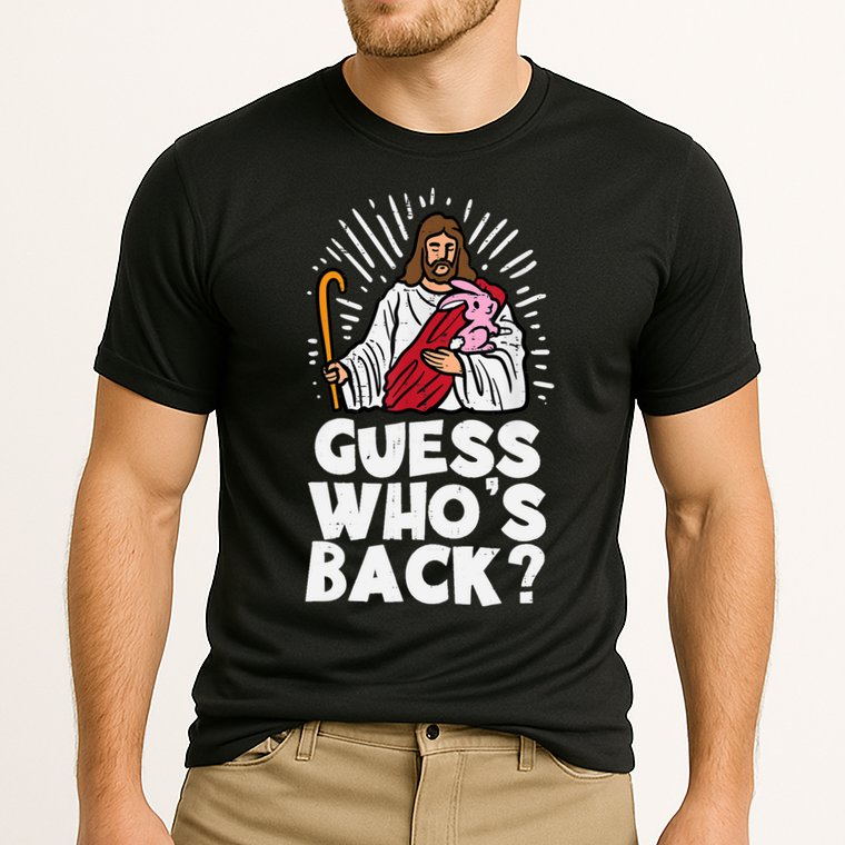 Guess Whos Back Jesus Easter Funny Religious Cooling Performance Crew T-Shirt