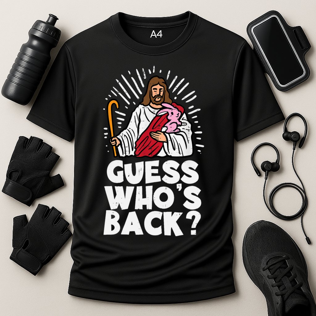 Guess Whos Back Jesus Easter Funny Religious Cooling Performance Crew T-Shirt