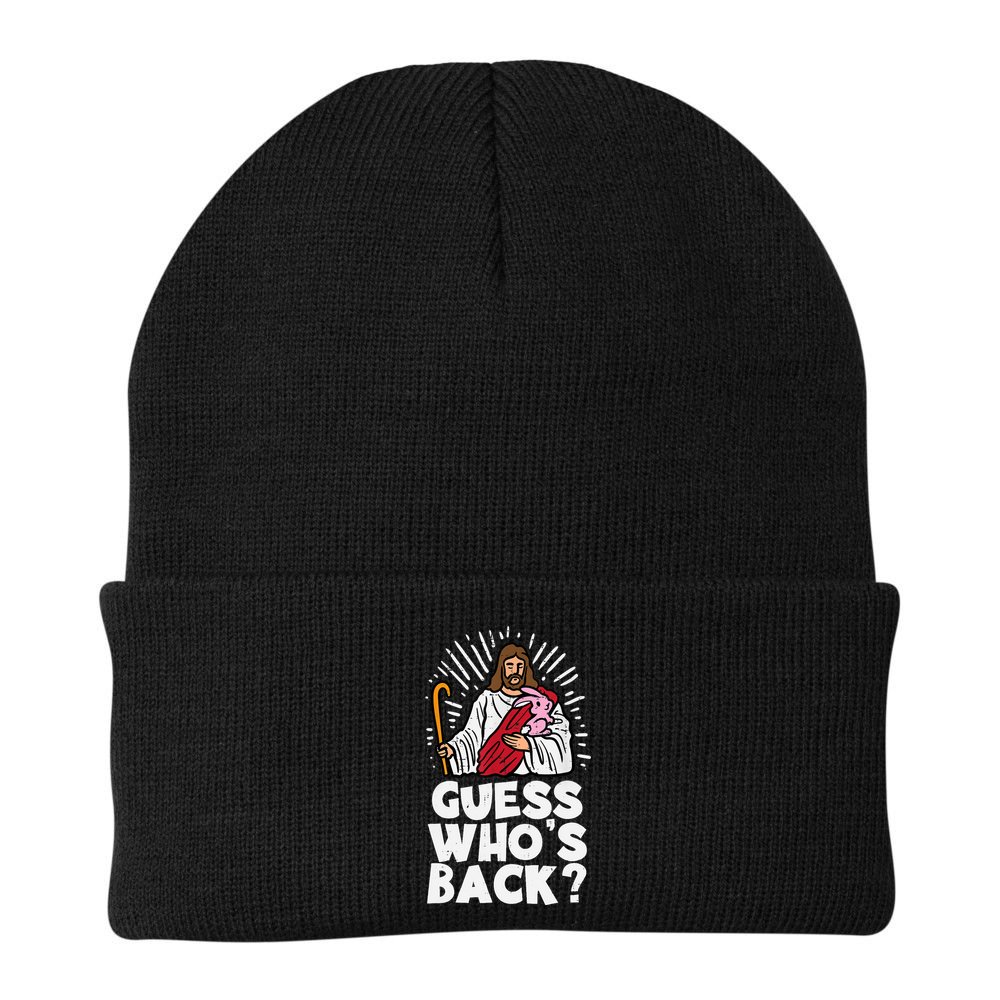 Guess Whos Back Jesus Easter Funny Religious Beanie
