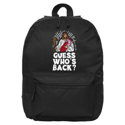 Guess Whos Back Jesus Easter Funny Religious 16 in Basic Backpack