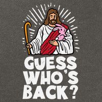Guess Whos Back Jesus Easter Funny Religious Cotton Canvas Backpack