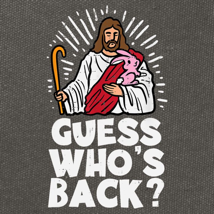 Guess Whos Back Jesus Easter Funny Religious Cotton Canvas Backpack