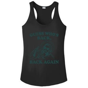 Guess Whos Back Back Again Jesus Ladies PosiCharge Competitor Racerback Tank