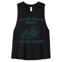 Guess Whos Back Back Again Jesus Women's Racerback Cropped Tank