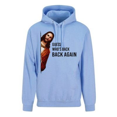 Guess Who's Back Back Again Easter Jesus Christian Gifts Unisex Surf Hoodie