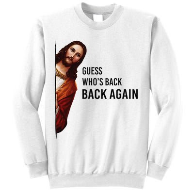 Guess Who's Back Back Again Easter Jesus Christian Gifts Sweatshirt