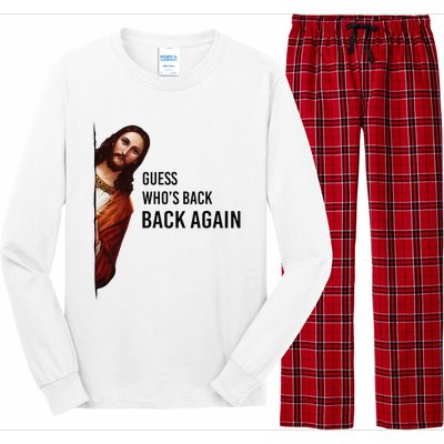 Guess Who's Back Back Again Easter Jesus Christian Gifts Long Sleeve Pajama Set