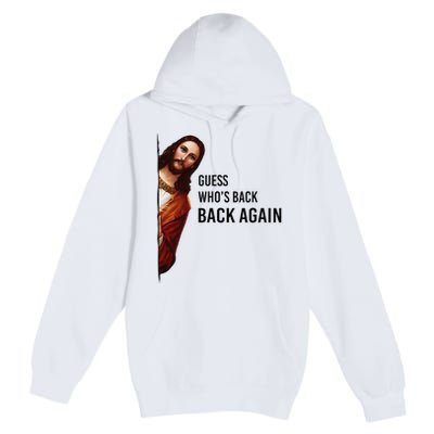 Guess Who's Back Back Again Easter Jesus Christian Gifts Premium Pullover Hoodie