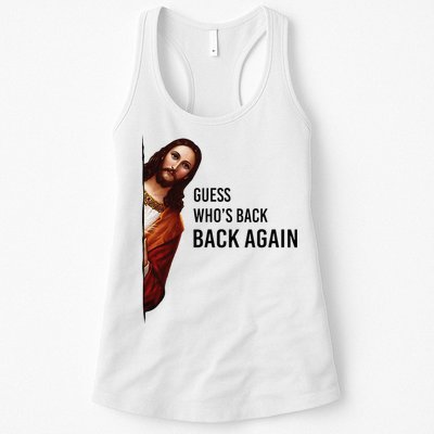 Guess Who's Back Back Again Easter Jesus Christian Gifts Womens Tank Top