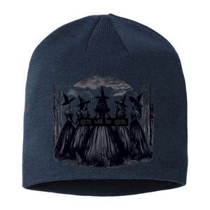 Girl Will Be Girl Witch Halloween Funny Witchy Vibes Sustainable Beanie