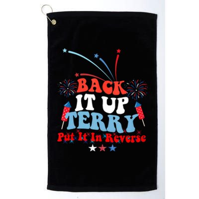 Groovy Wavy Back It Up Terry Put It In Reverse Funny Platinum Collection Golf Towel