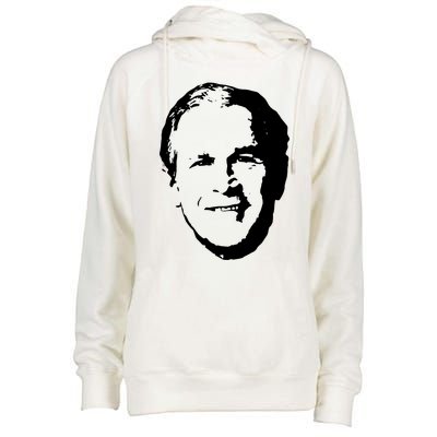 George W Bush Cute Gift Womens Funnel Neck Pullover Hood