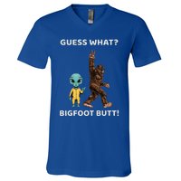 Guess What Bigfoot Butt Sasquatch Alien V-Neck T-Shirt