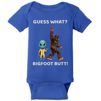 Guess What Bigfoot Butt Sasquatch Alien Baby Bodysuit