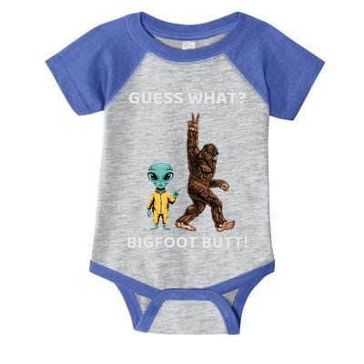 Guess What Bigfoot Butt Sasquatch Alien Infant Baby Jersey Bodysuit