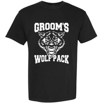 Grooms Wolfpack Bachelor Party Drinking Team Gift Garment-Dyed Heavyweight T-Shirt