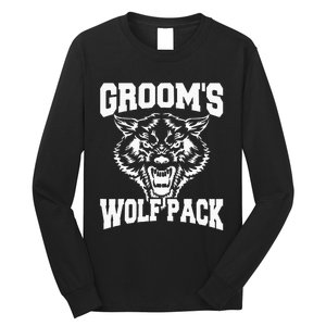 Grooms Wolfpack Bachelor Party Drinking Team Gift Long Sleeve Shirt