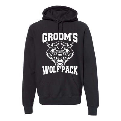 Grooms Wolfpack Bachelor Party Drinking Team Gift Premium Hoodie