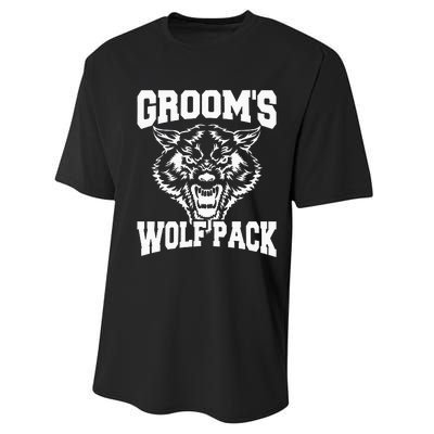 Grooms Wolfpack Bachelor Party Drinking Team Gift Performance Sprint T-Shirt